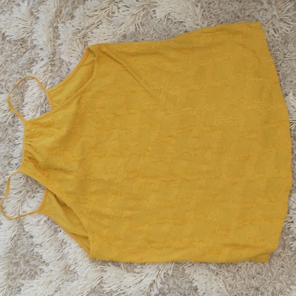 Anthropologie Sunrise Yellow Knit Textured Tank Size Medium - Picture 6 of 8